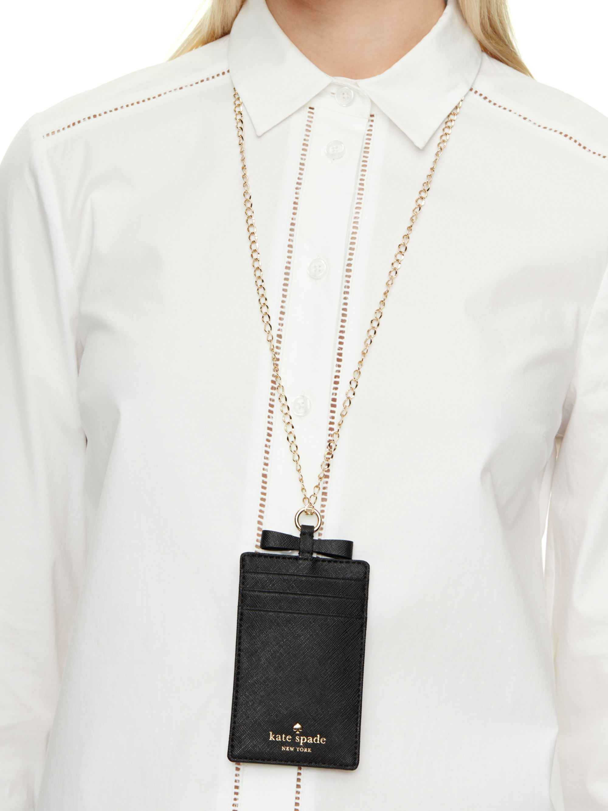 Lyst Kate Spade New York Cedar Street Lanyard in Black