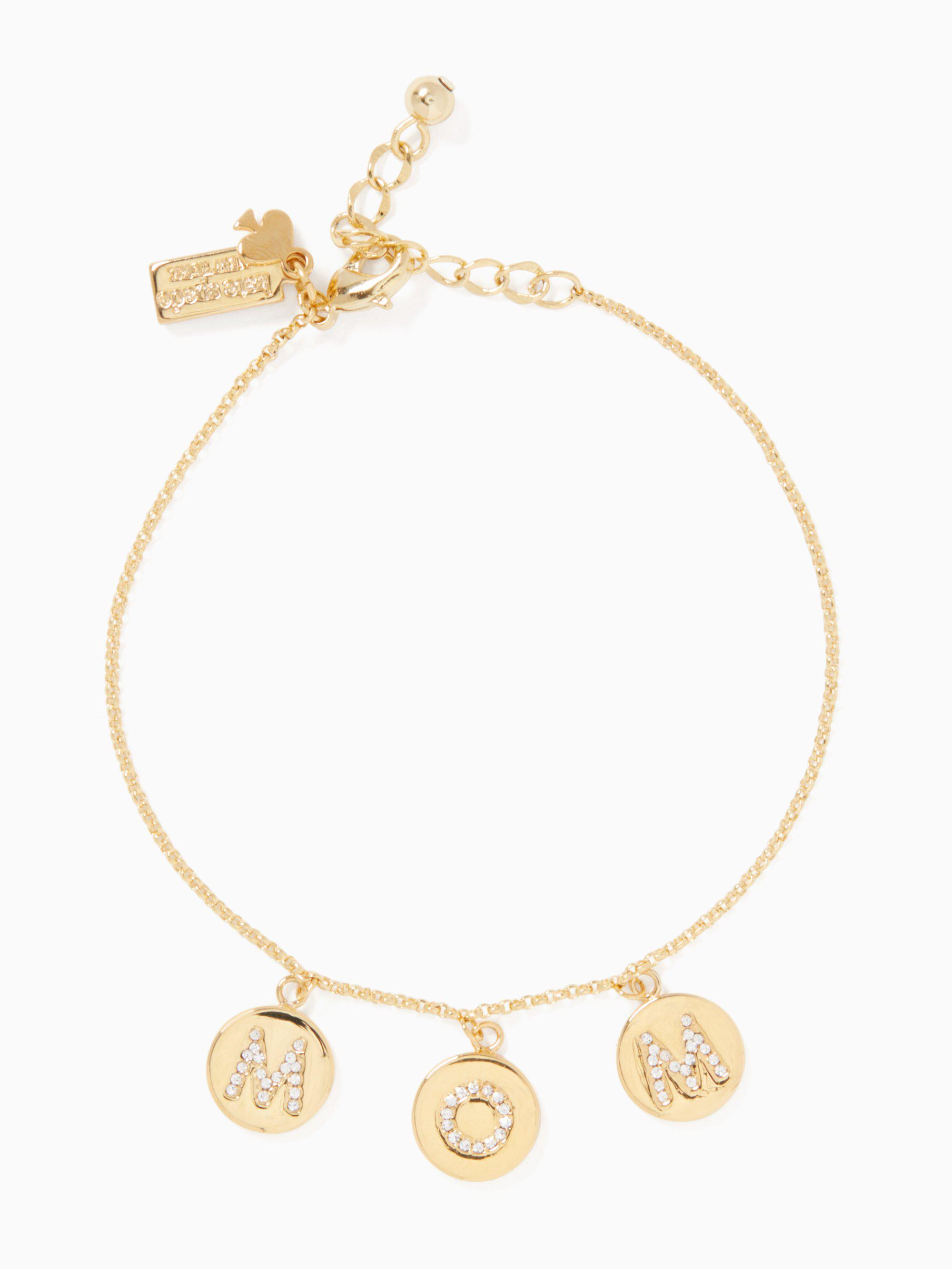 Lyst Kate Spade Mom Knows Best Pave Charm Bracelet In Metallic Kate Spade Women S Metallic Mom Knows Best Pave Charm Bracelet