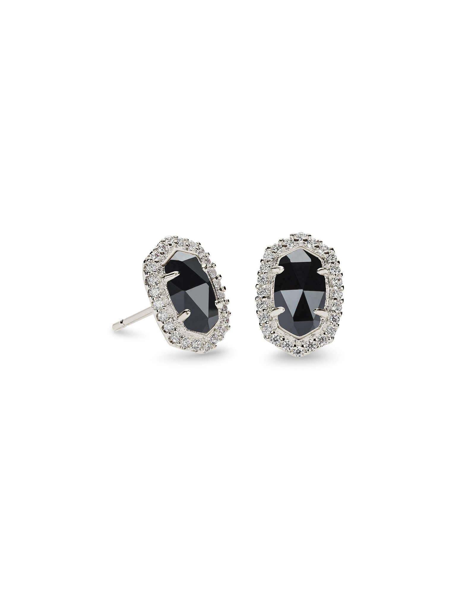 Kendra Scott Cade Silver Stud Earrings in Black Save 25 Lyst