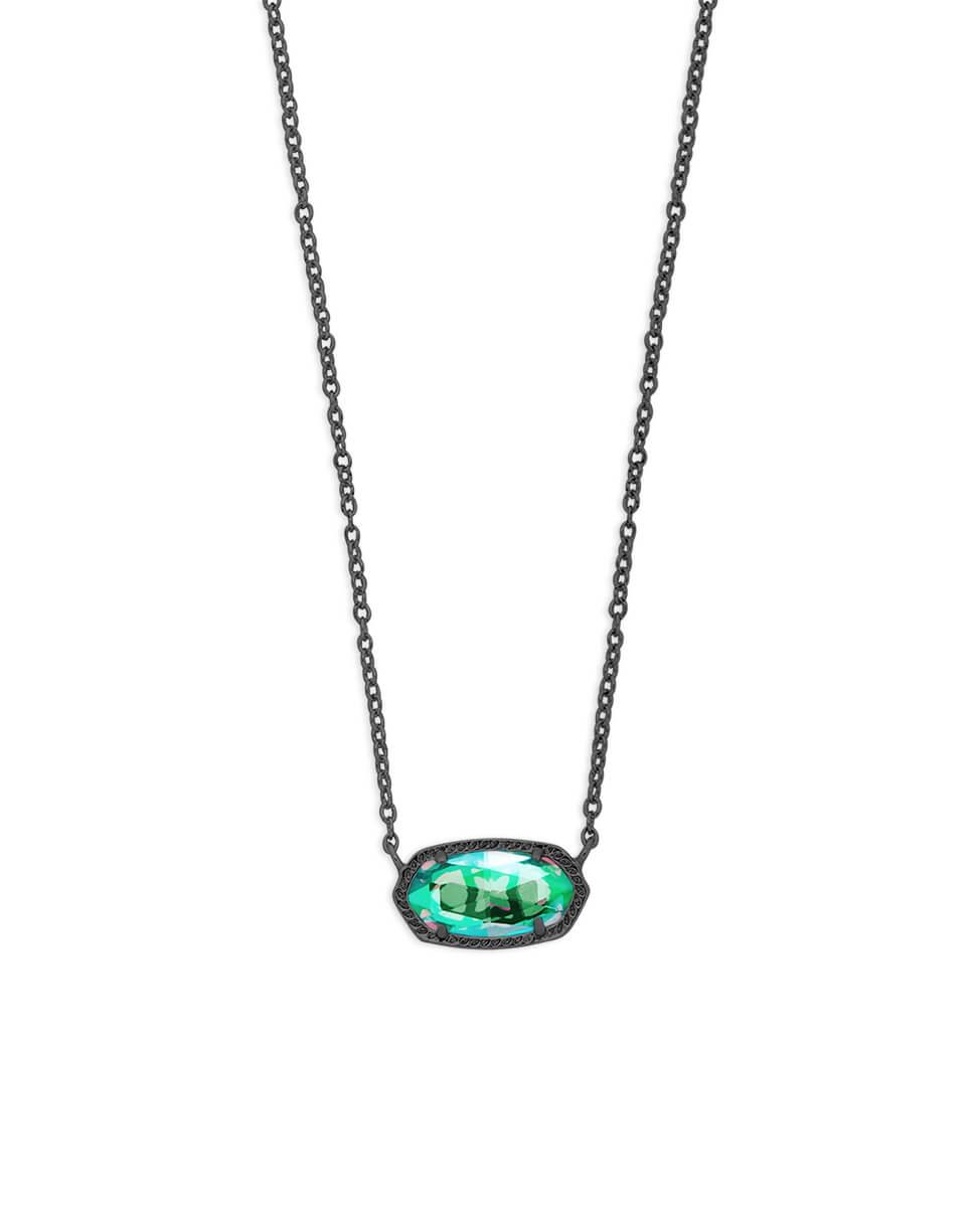 Kendra Scott Elisa Gunmetal Pendant Necklace in Metallic Lyst