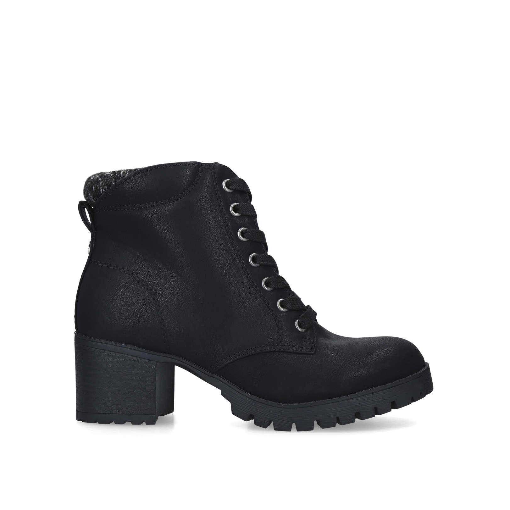 Miss Kg Synthetic 'joss' Chunky Heel Hiker Boots in Black - Save 22% - Lyst