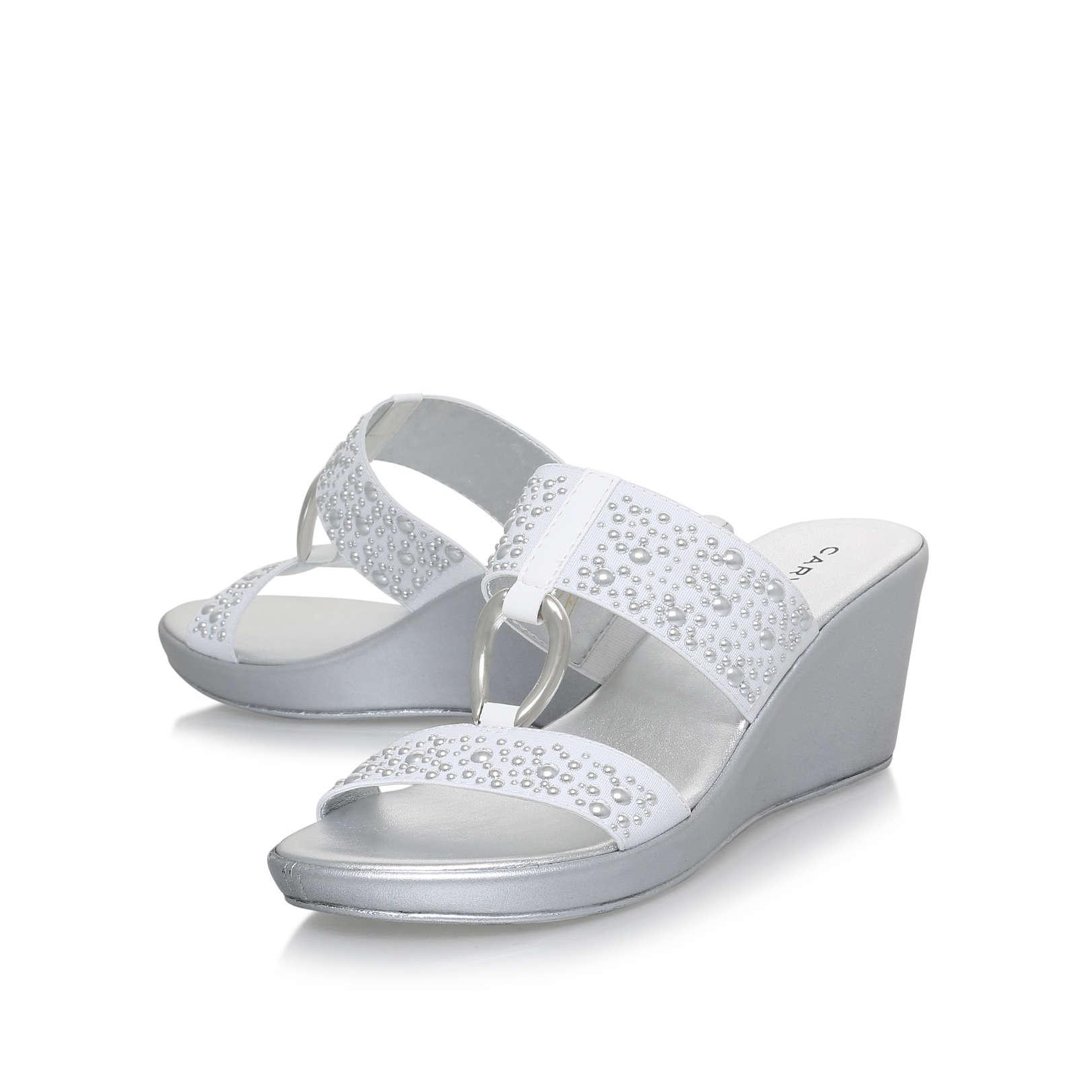 carvela white heeled sandals