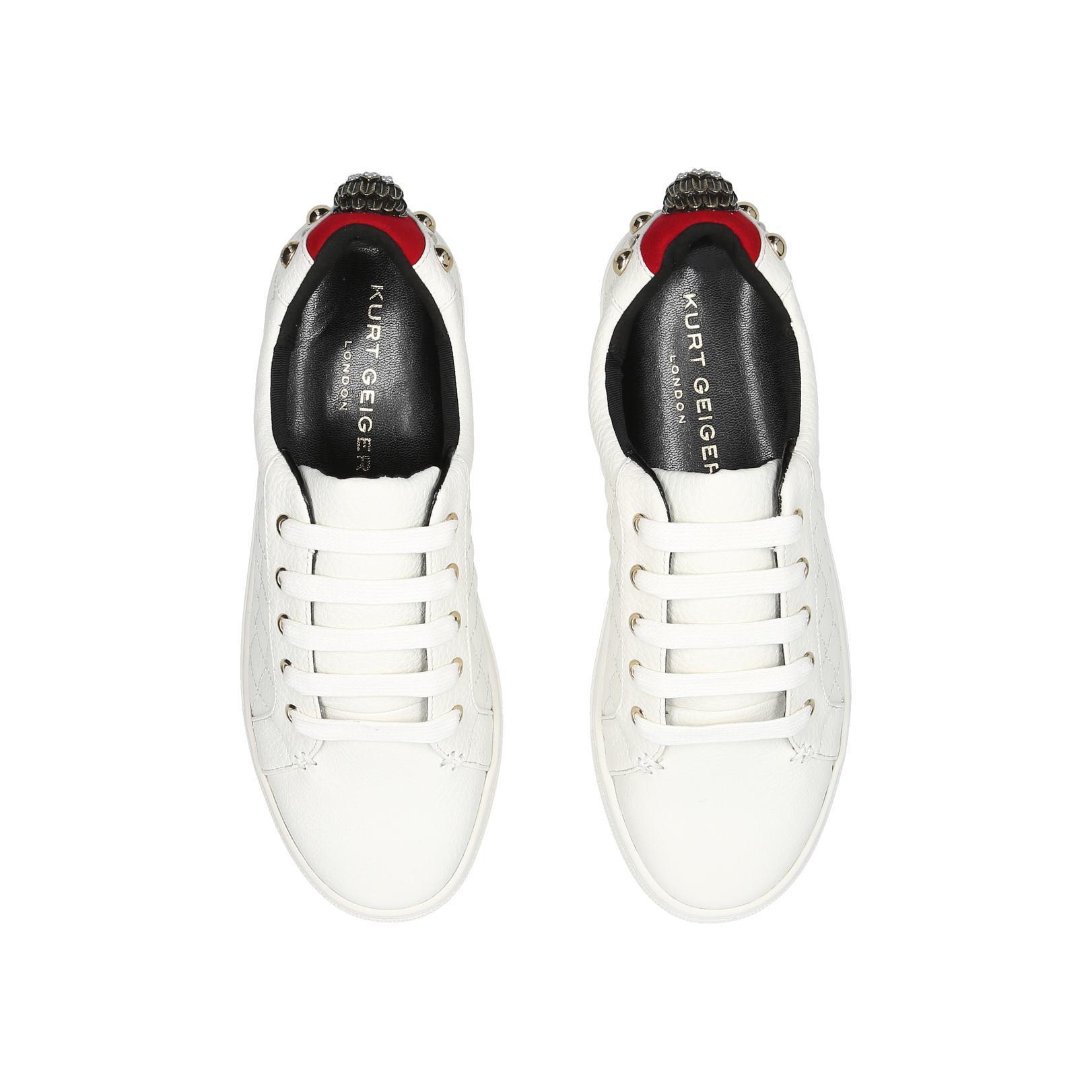 Kurt Geiger Women's Ludo Leather Lace Up Sneakers in White - Save 6. ...