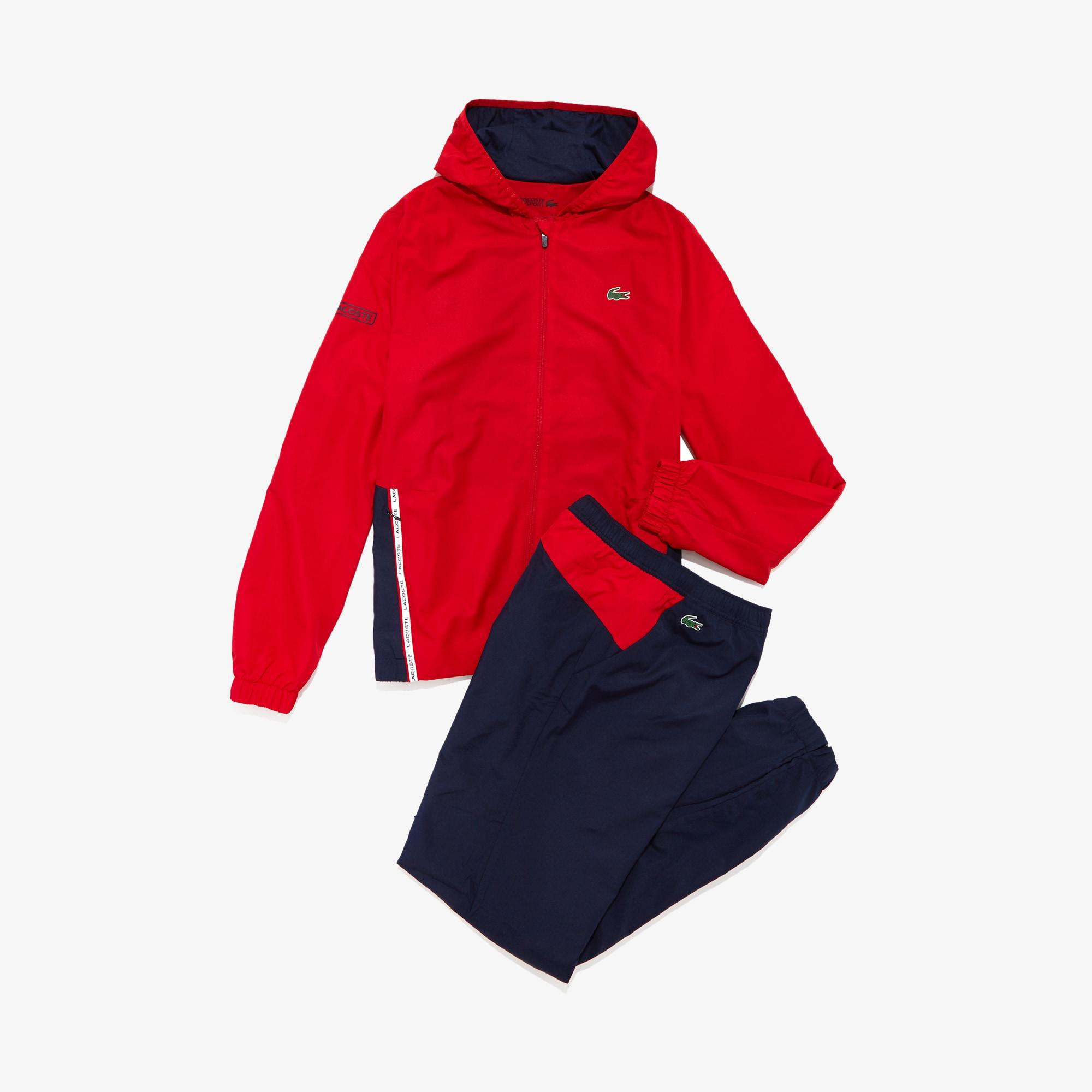 red lacoste tracksuit