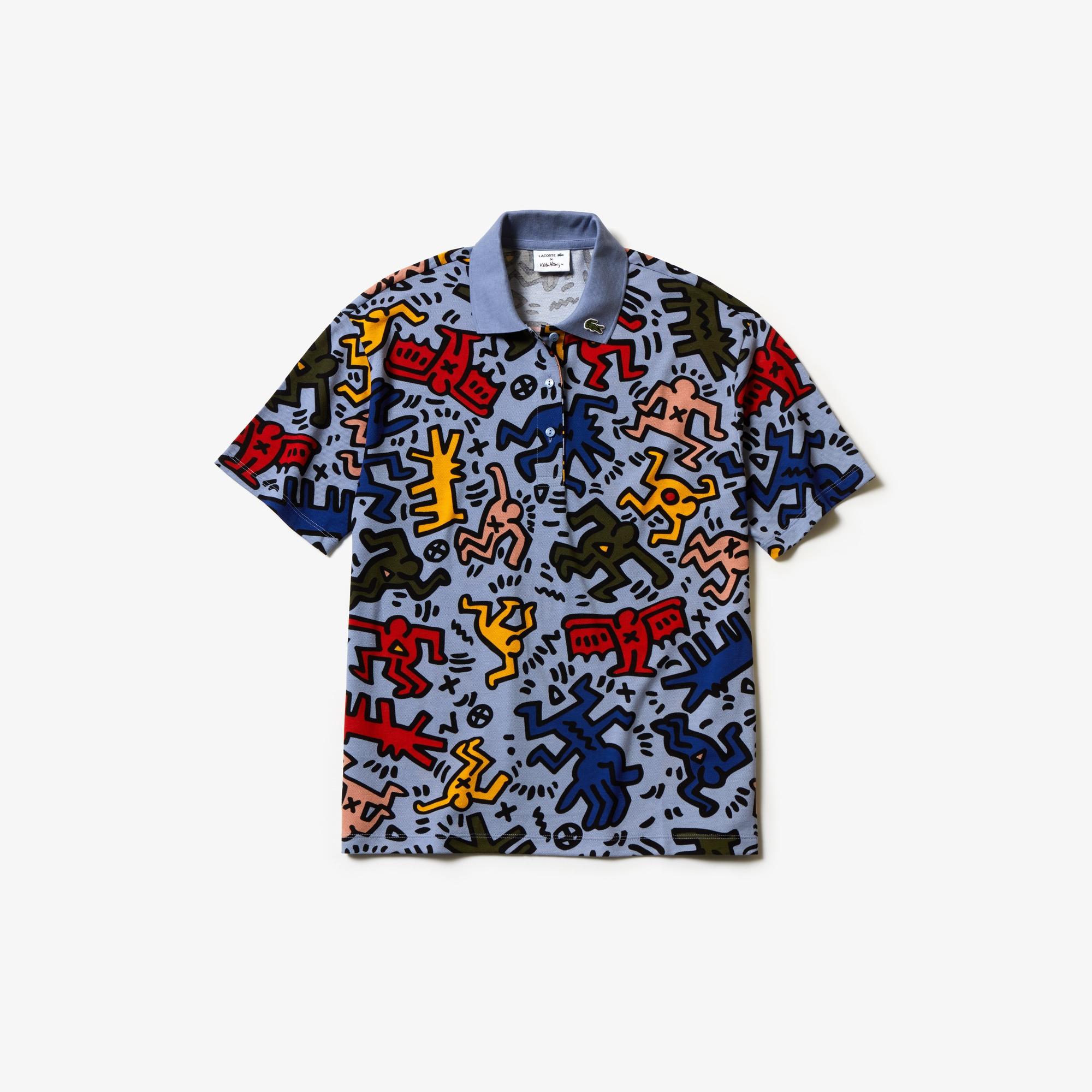 Lacoste Cotton Keith Haring Print Mini PiquÃ© Polo in Light Blue / White (Blue) - Lyst