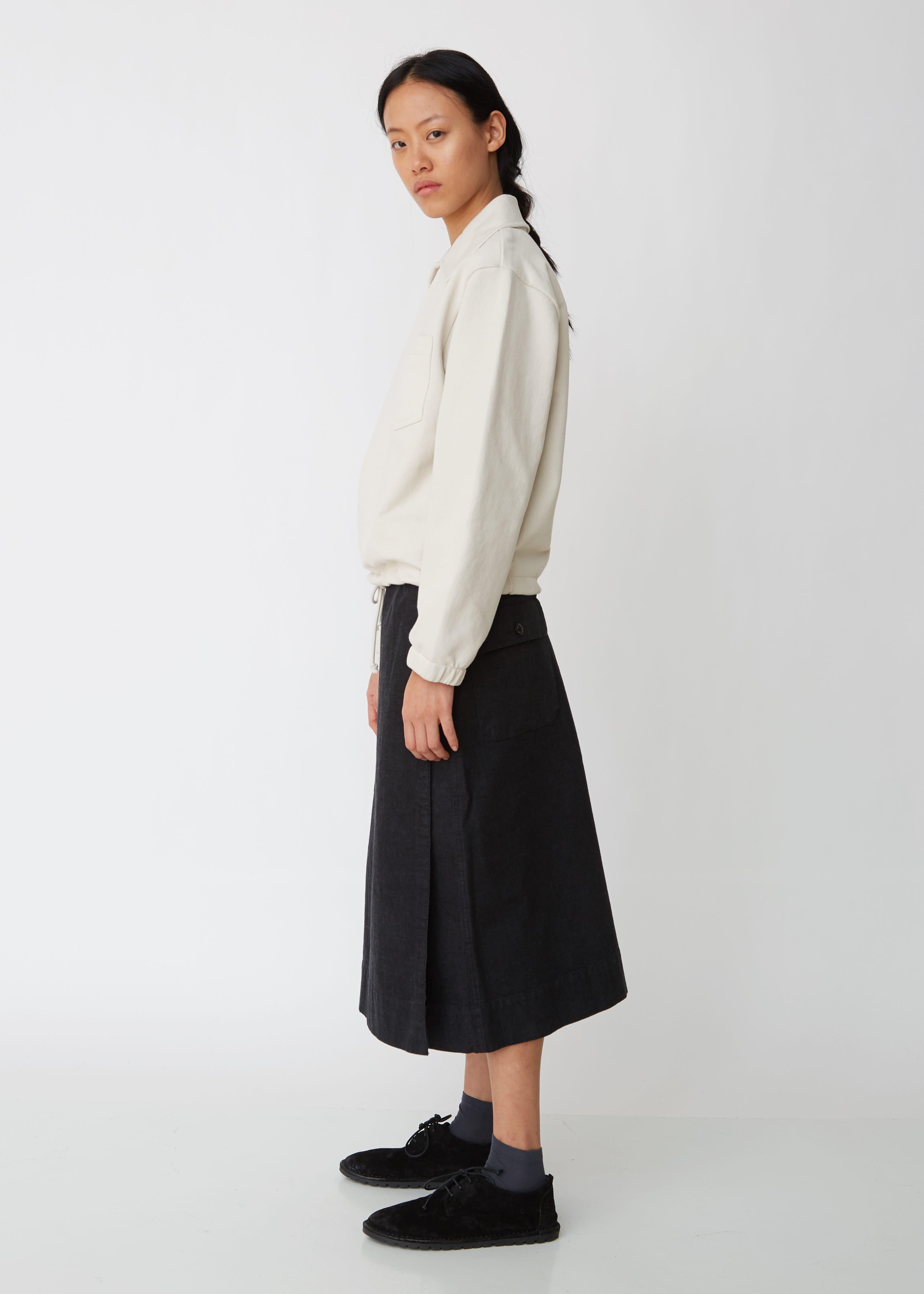 MHL by Margaret Howell Utility Wrap Skirt in Black Lyst