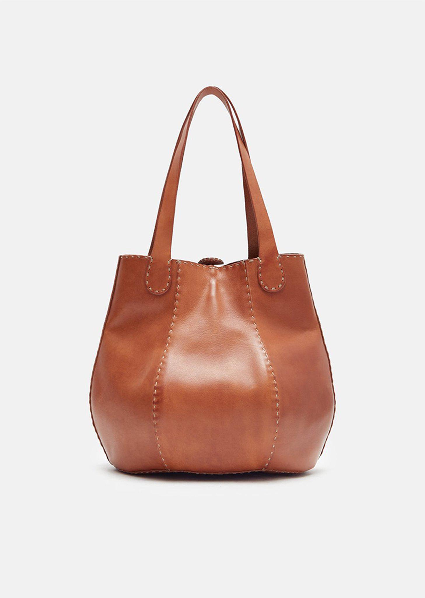 Henry Cuir Idole Bucket Bag In Brown Lyst Gallery