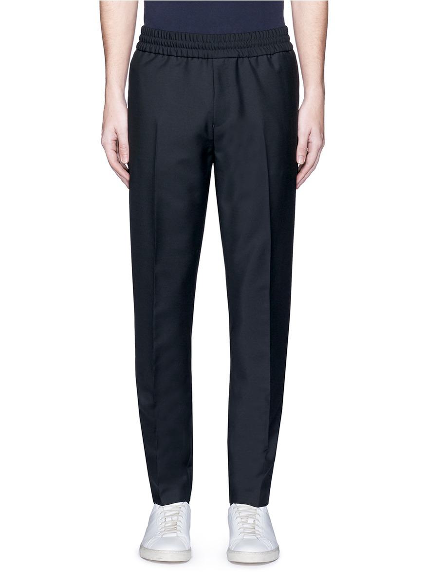 Acne Studios 'ryder' Stretch Waist Wool-mohair Pants in Black for Men ...