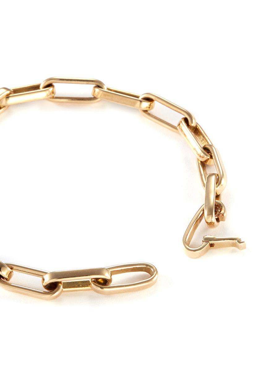 Lyst Loquet London 14k Yellow Gold Chain Link Bracelet Large In Gold Chain Link Bracelet Large Lyst View Fullscreen