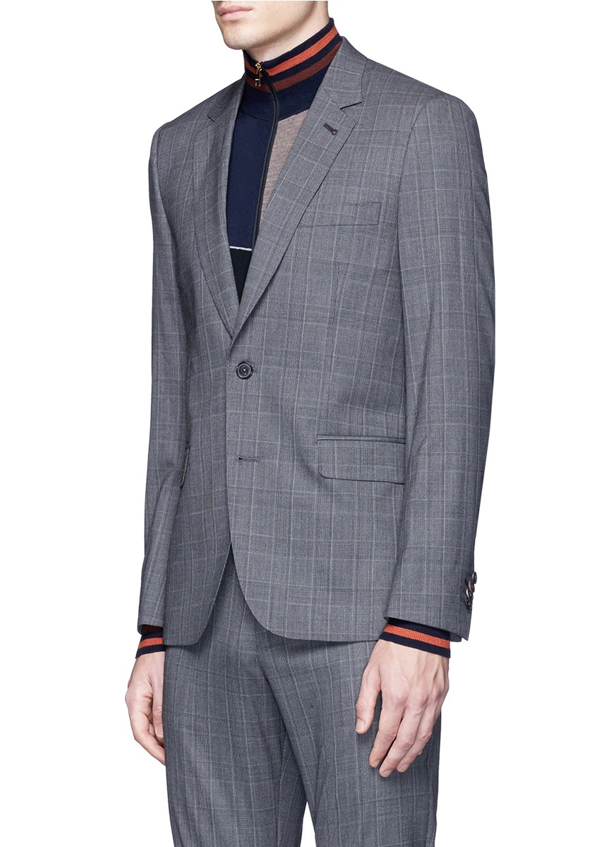 Paul Smith London Grey Soho Slim-fit Checked Wool Suit in Gray for Men