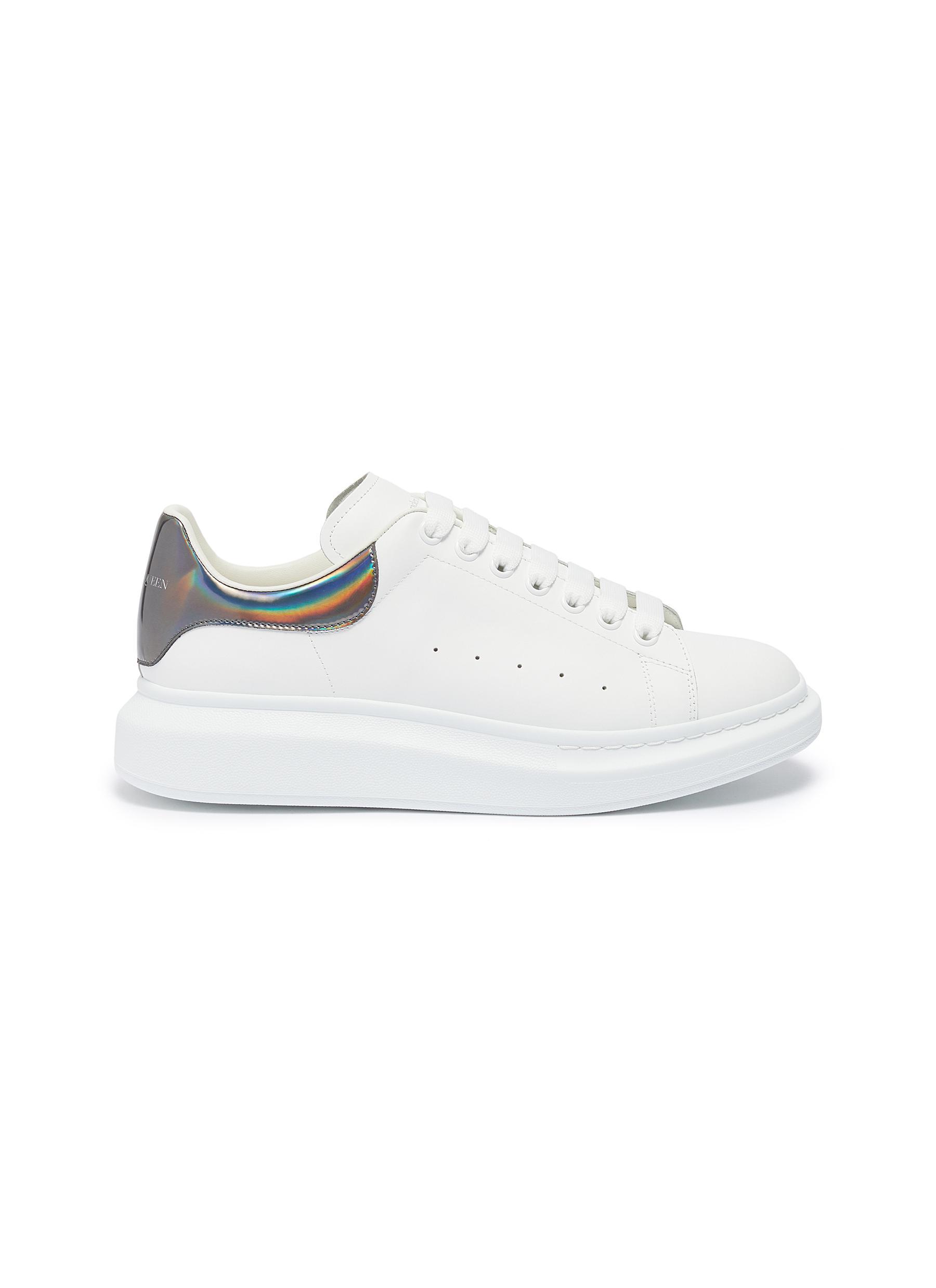 alexander mcqueen white holographic sneakers