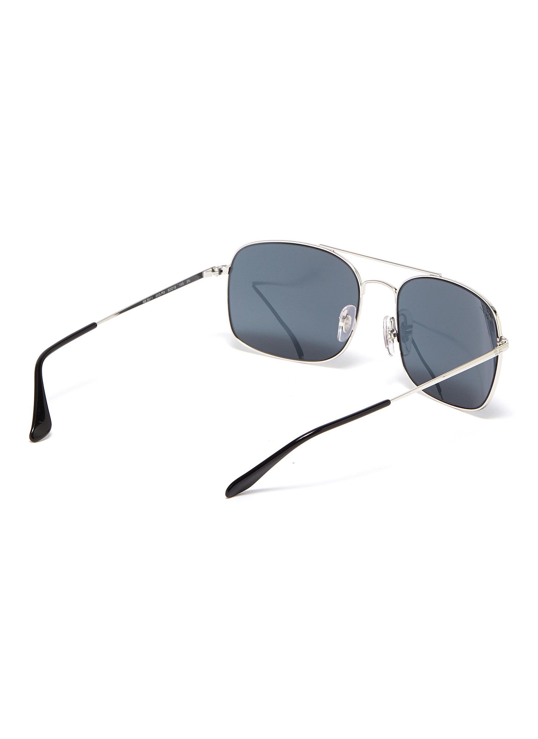 ray ban metal square sunglasses