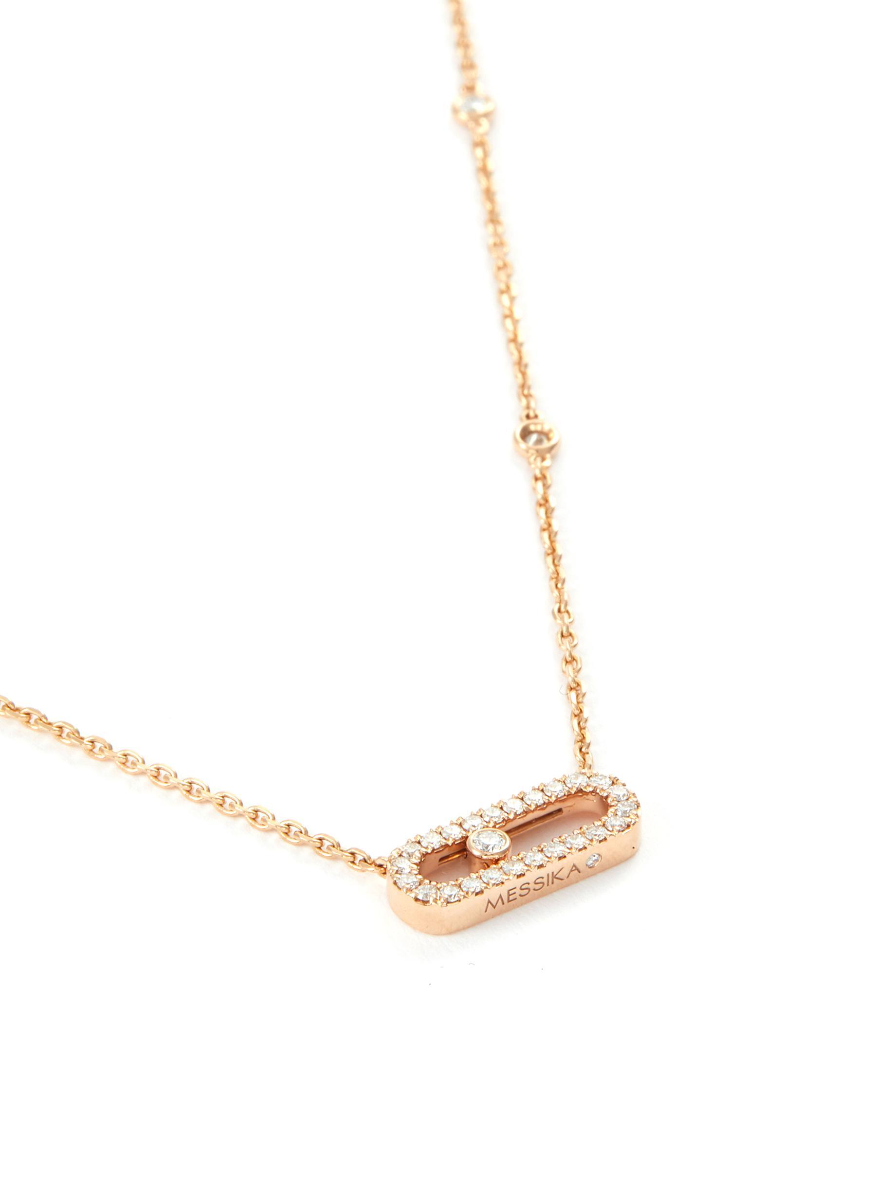 Messika 'move Uno' Diamond 18k Rose Gold Necklace in ...