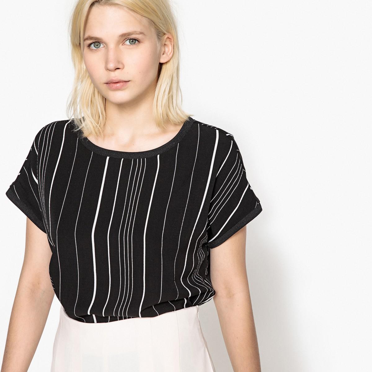 Round Neck Twist Side Short Sleeve Blouse Round Neck Twist Side Short Sleeve Blouse