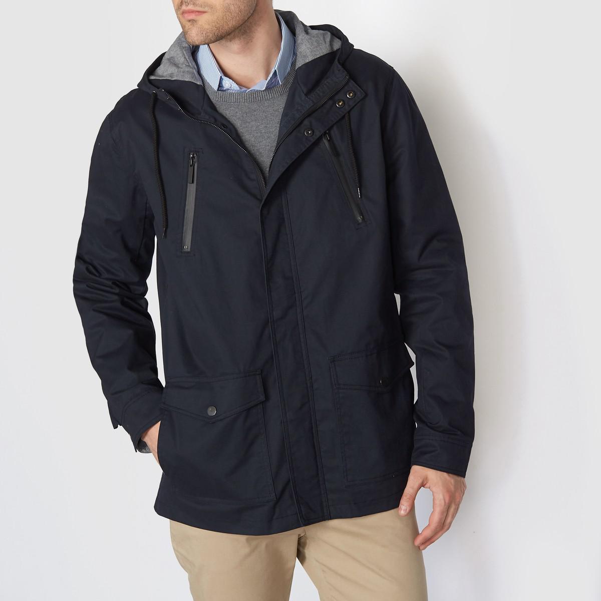 Lyst - La Redoute Hooded Parka in Blue for Men