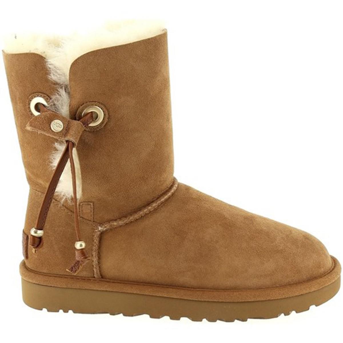 Lyst Ugg Maia Sheepskin Ankle Boots In Brown