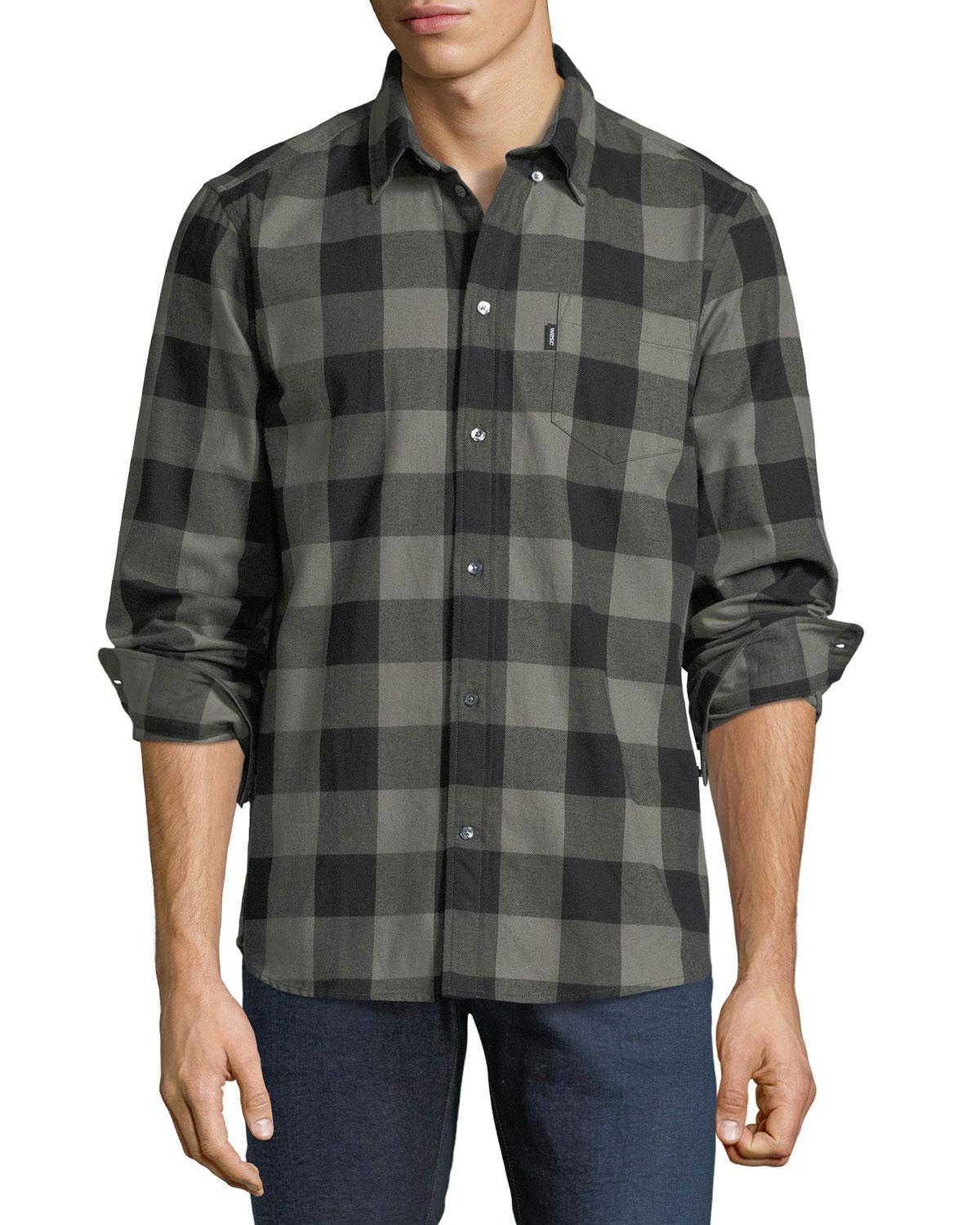 Wesc Plaidflannel Buttondown Shirt in Gray for Men Lyst