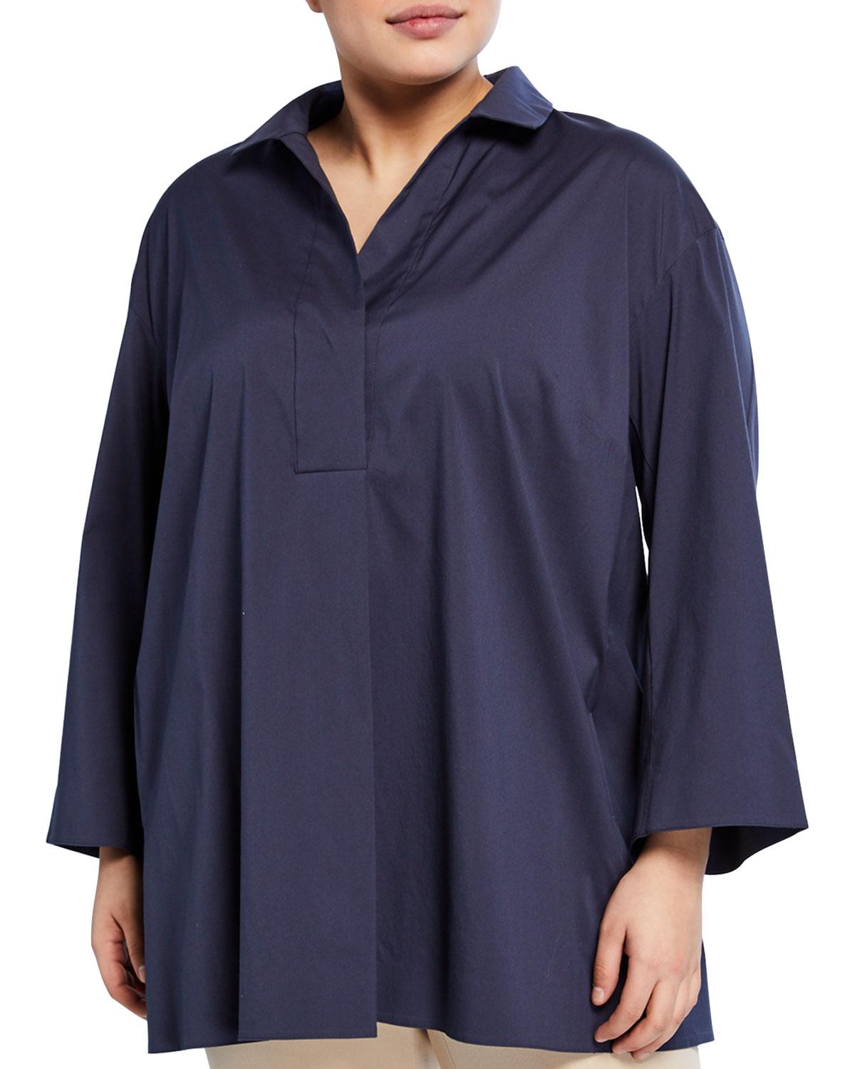 blouse with pleats