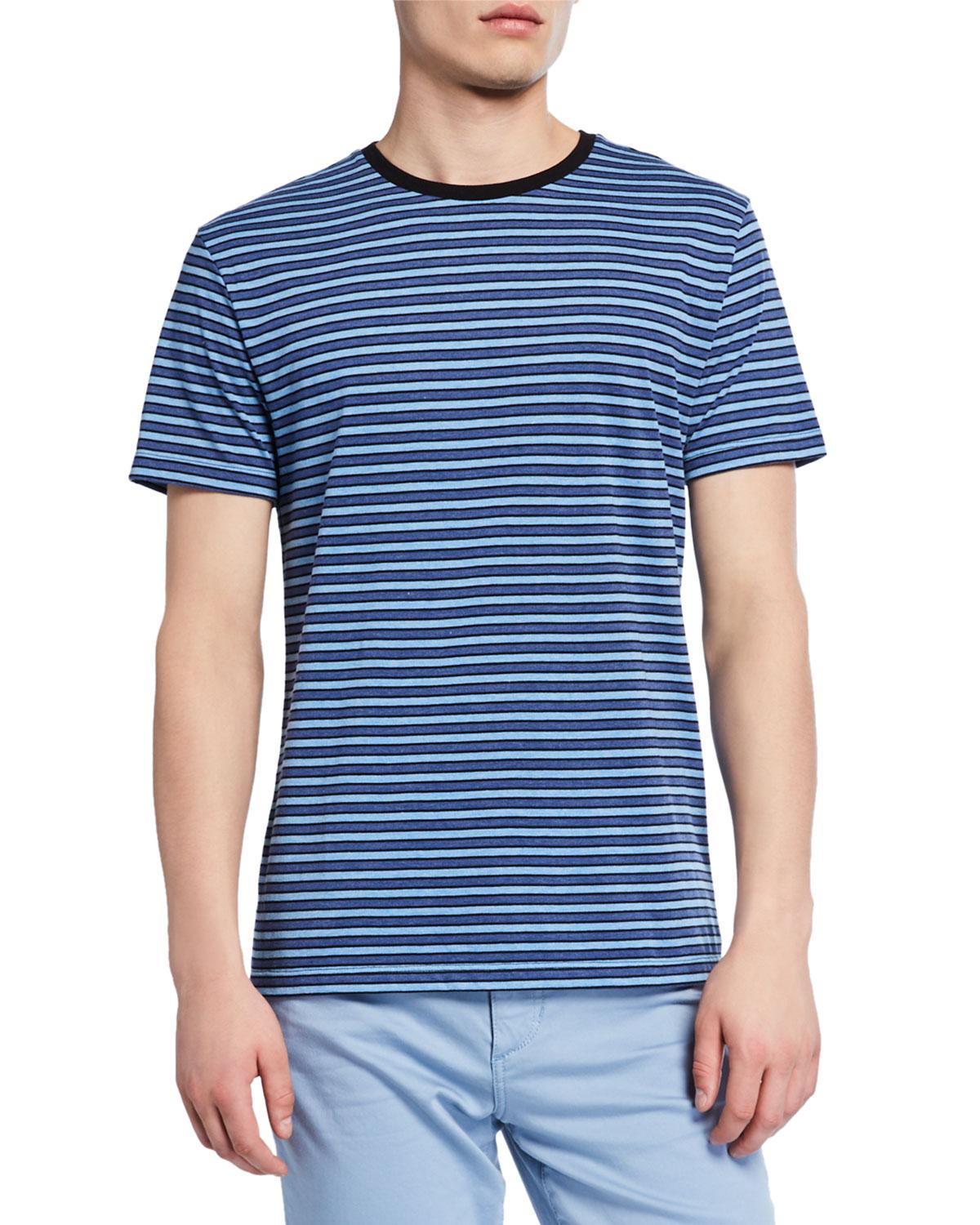 Slate & Stone Men's Striped Crewneck Short-sleeve Knit T-shirt in Blue ...