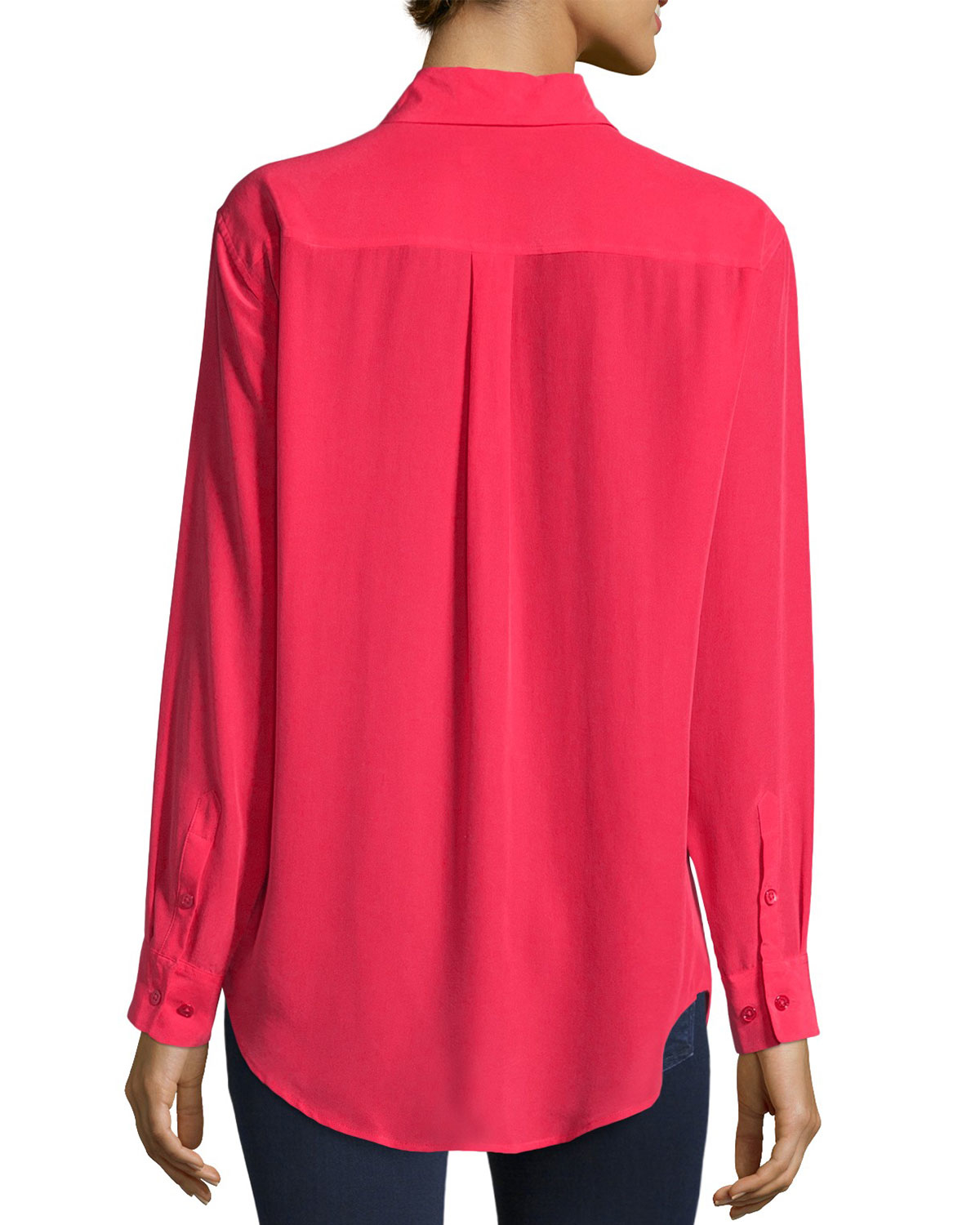 Lyst - Equipment Signature Silk Blouse in Pink