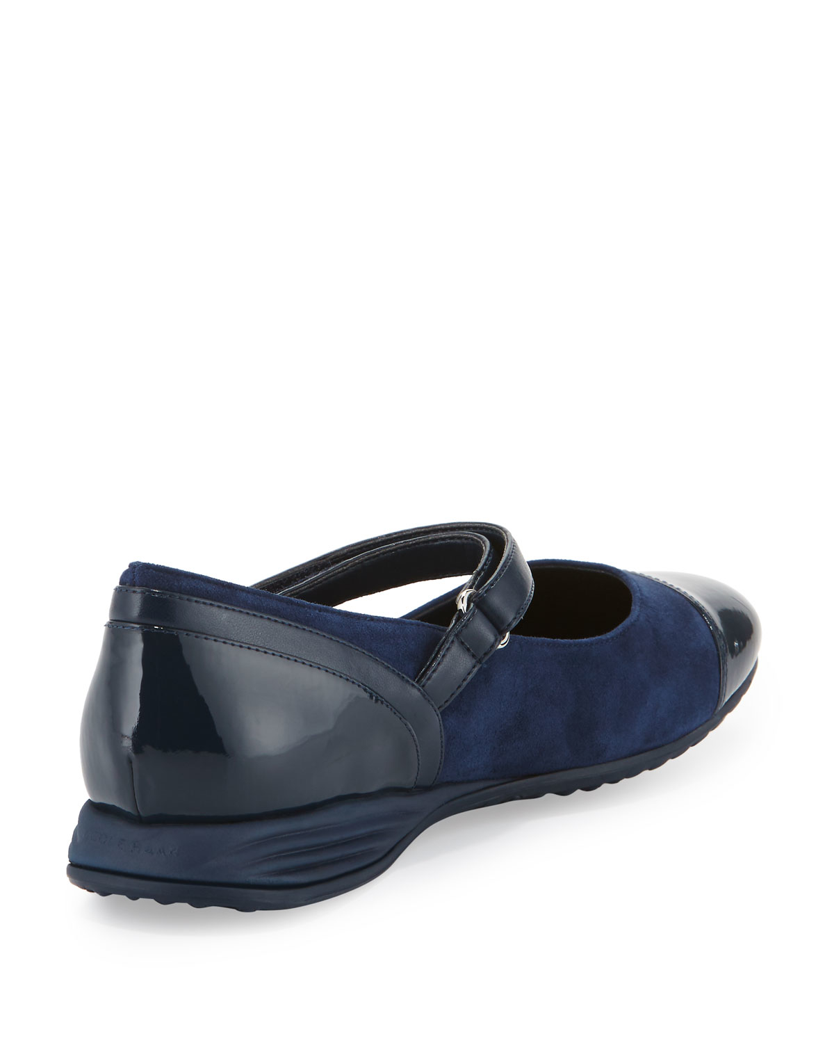 Lyst - Cole Haan Bria Patent & Suede Mary Jane Flat in Blue
