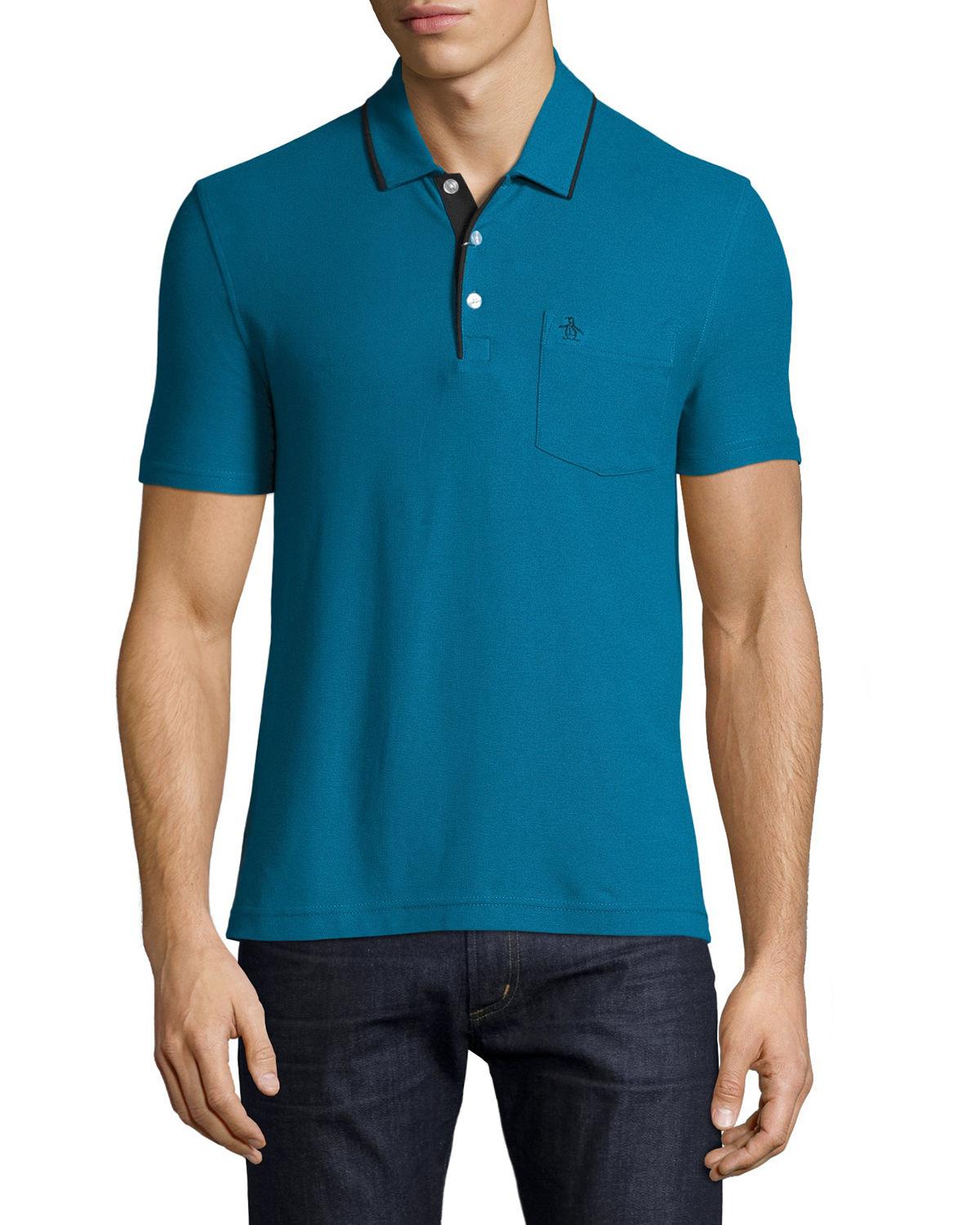 Lyst - Original Penguin Classic Tipped Polo Shirt in Blue for Men