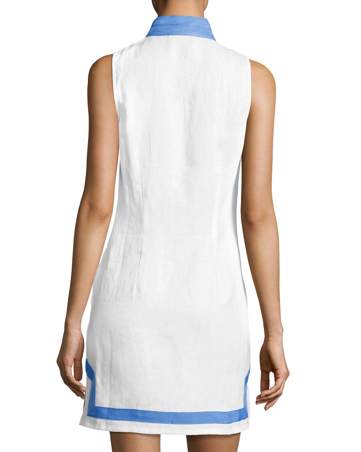 Sail to sable Classic Sleeveless Tunic Dress in White | Lyst