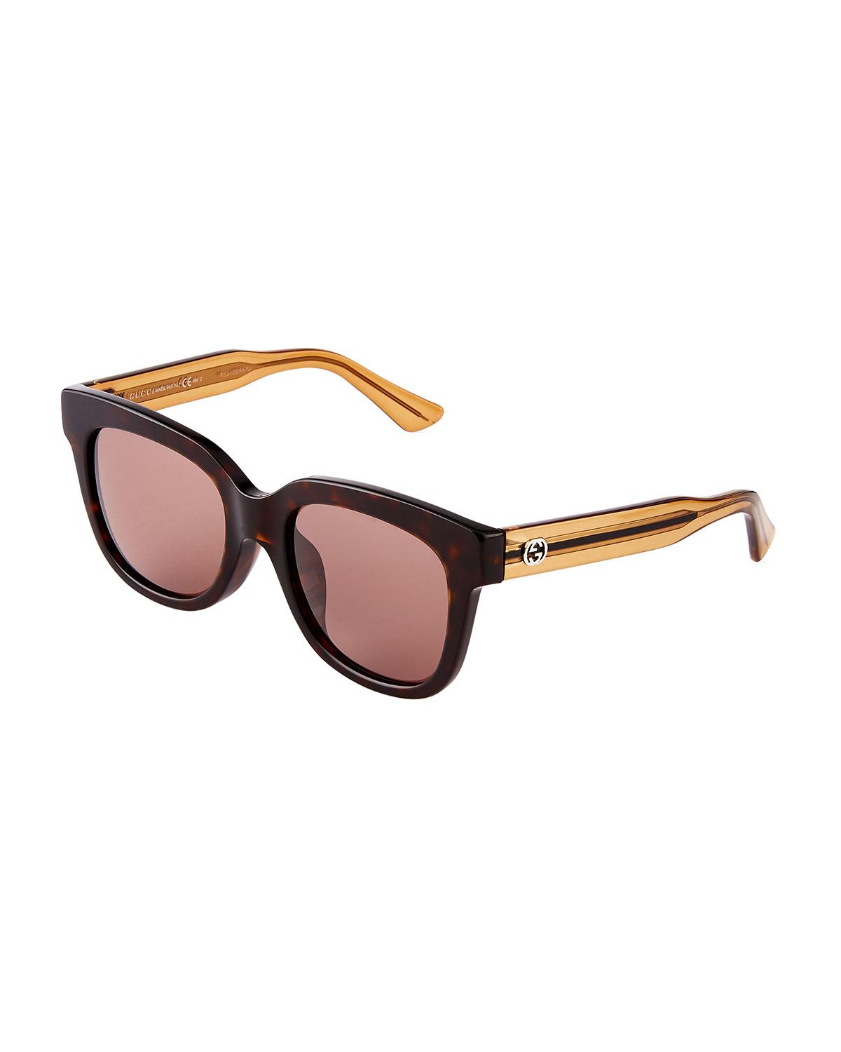Gucci Square-frame Acetate Sunglasses in Brown Lyst
