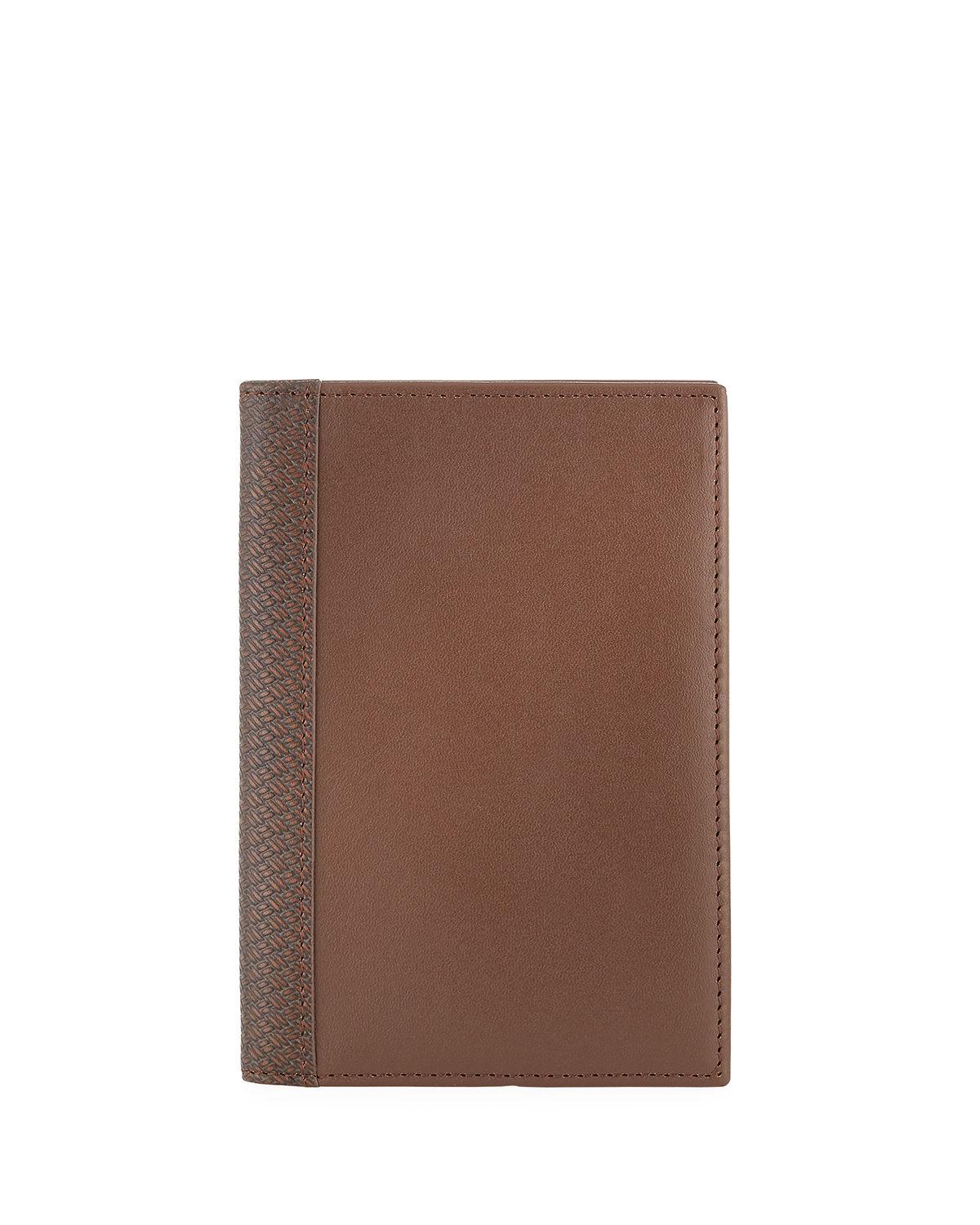 Neiman Marcus Men&#39;s Leather Passport Wallet in Brown for Men - Lyst