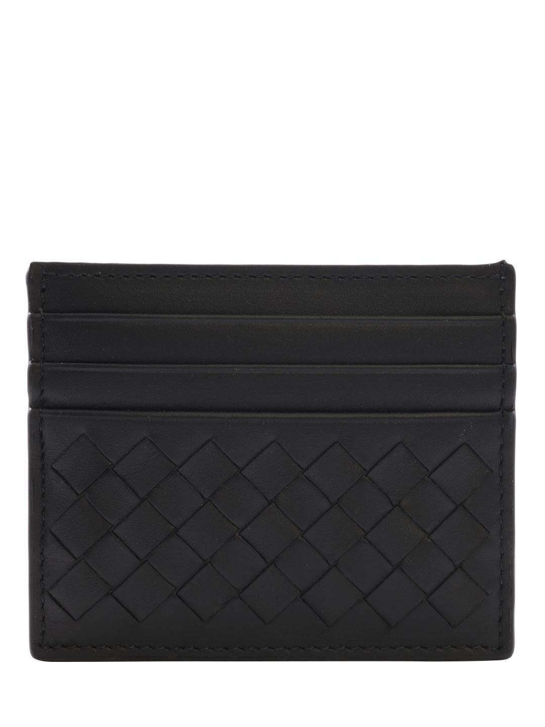 bottega veneta card holder blue