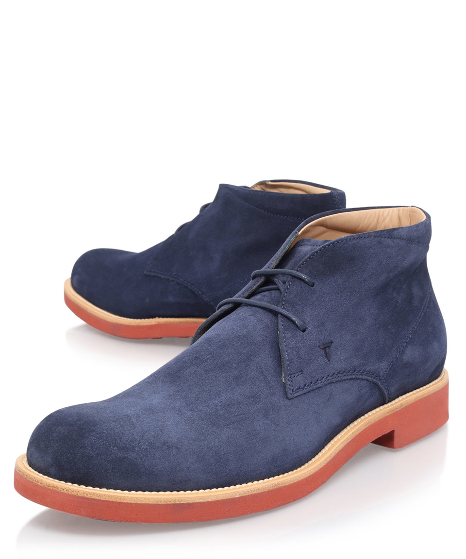 Tod�s Navy Suede Chukka Boots in Blue for Men Lyst Tod�s Navy Suede Chukka Boots in Blue for Men Lyst