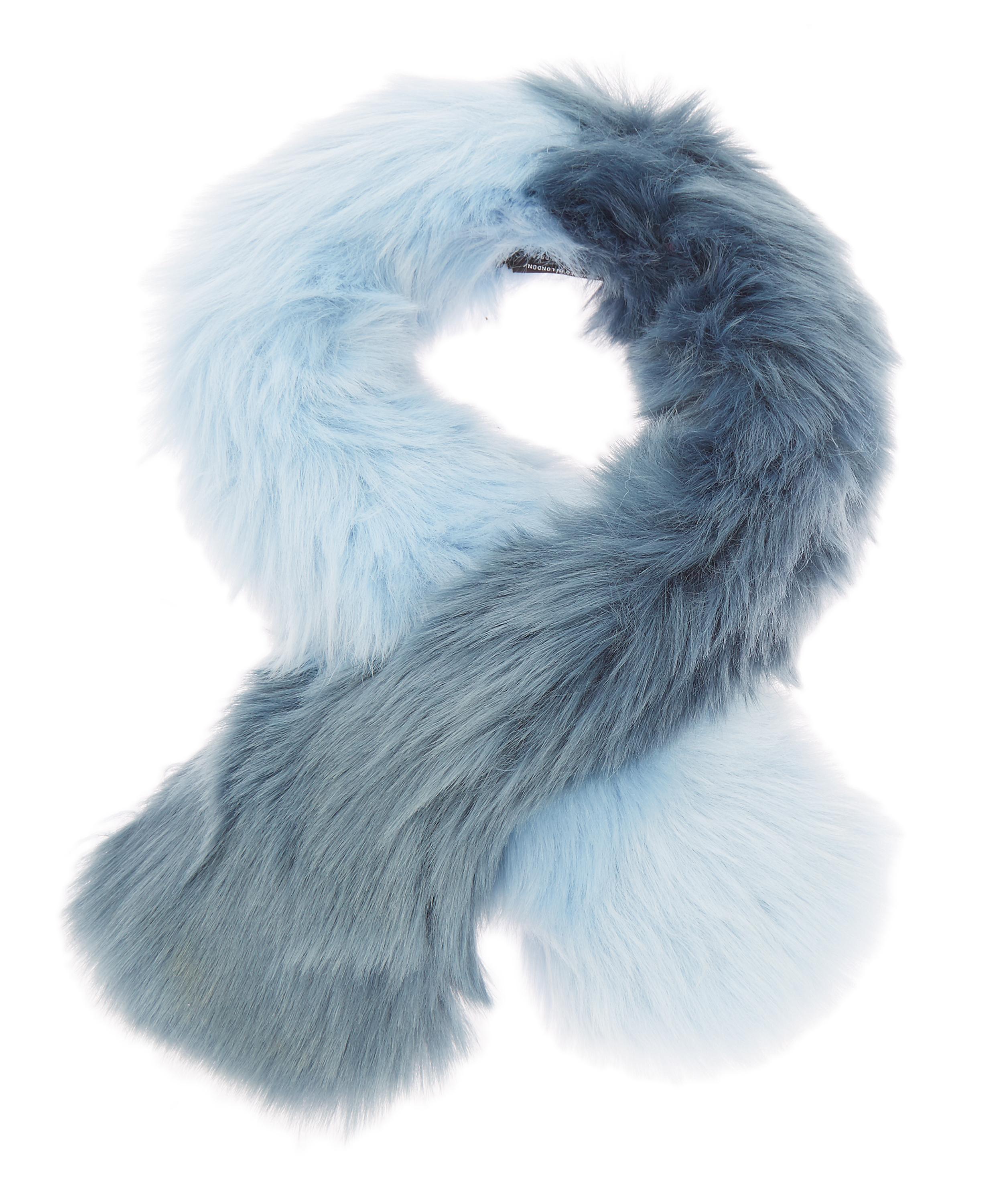 Lyst - Charlotte Simone Polly Pop Two-tone Fur Slip-through Scarf in ...