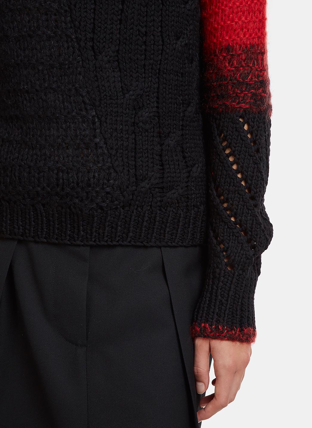 helmut lang patchwork sweater