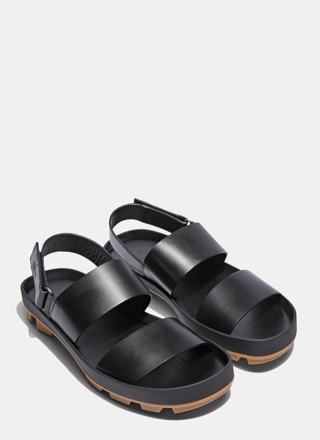 Lyst - Gucci Men's Leather Two Strap Sandals In Black in Black for Men