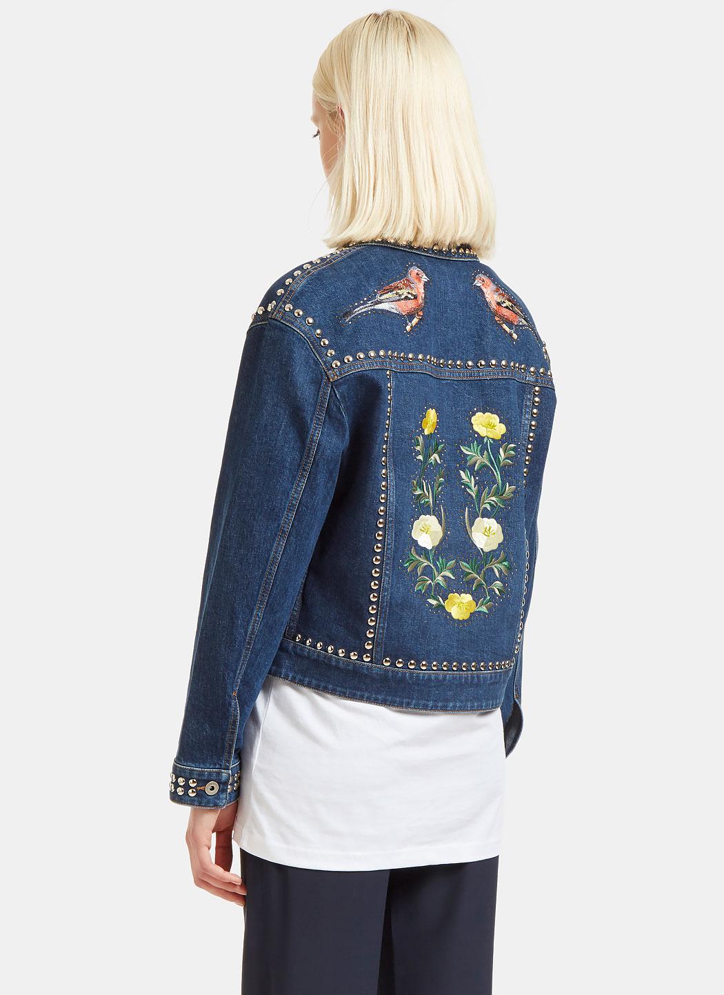 Lyst - Stella McCartney Women's Nashville Embroidery Denim Jacket In ...