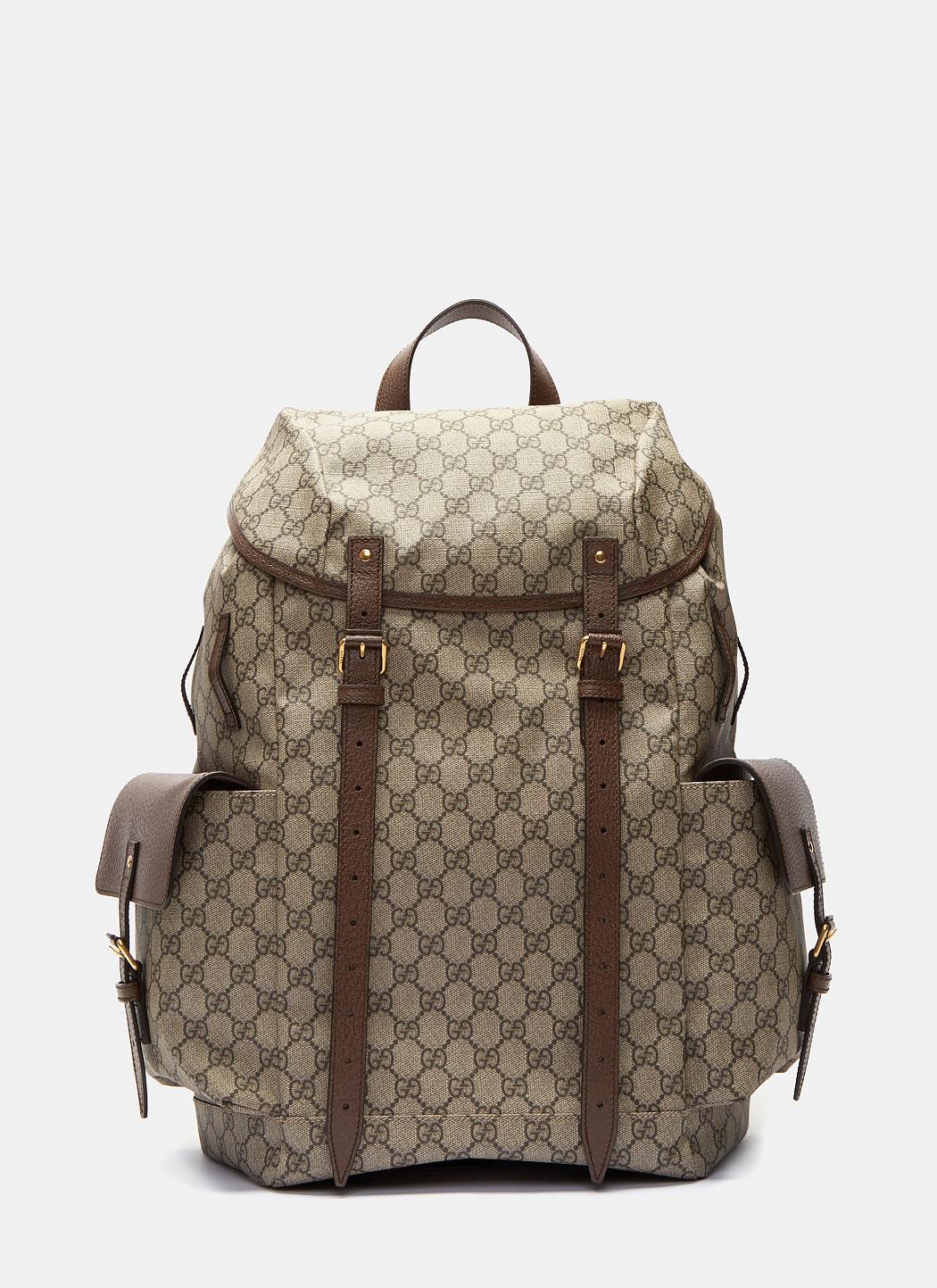 Gucci Men&#39;s Zaino Neo Vintage Gg Print Backpack In Brown in Brown for Men | Lyst