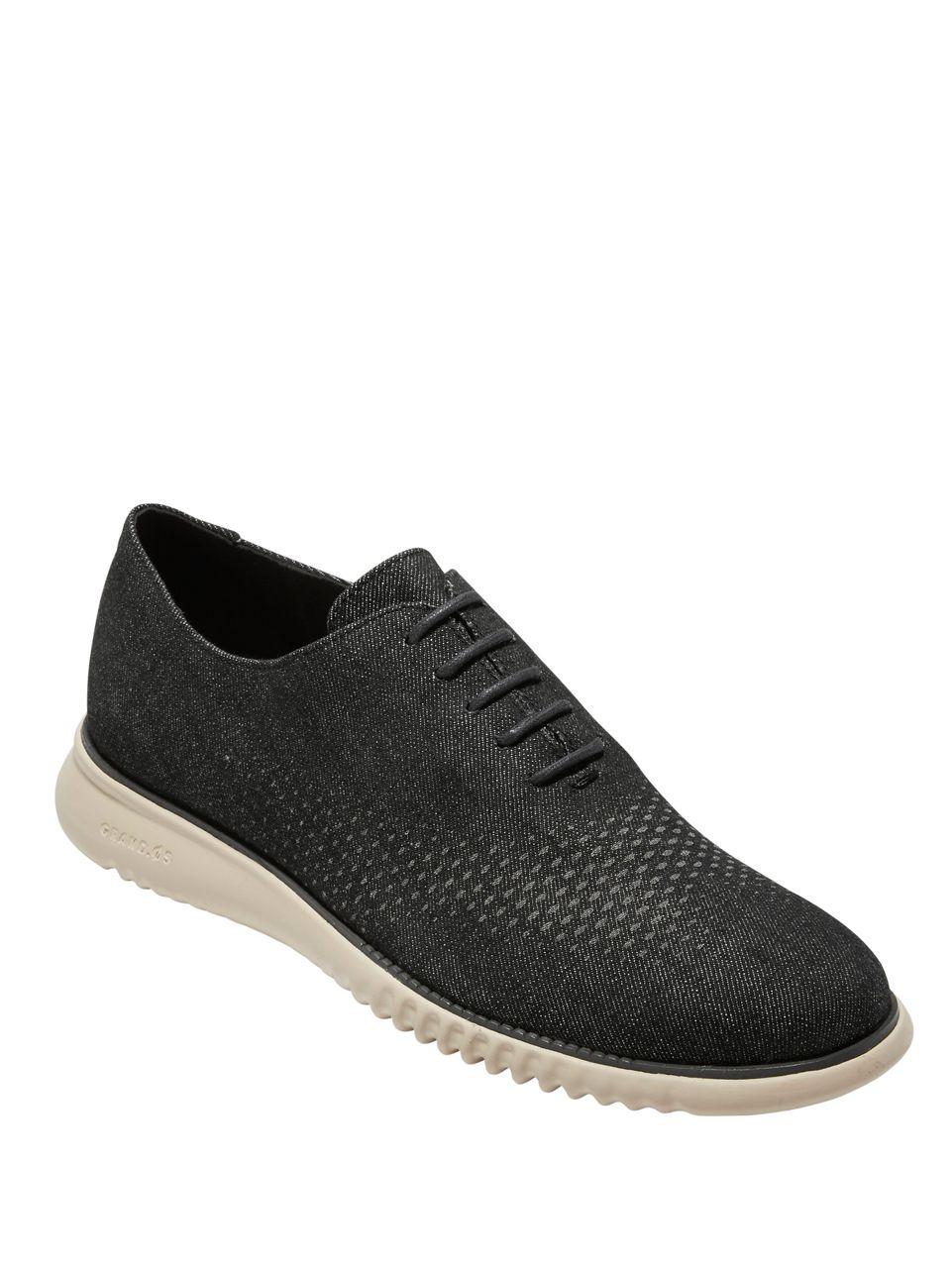 Lyst - Cole Haan 2.zerogrand Laser Wing Denim Oxfords in Black for Men