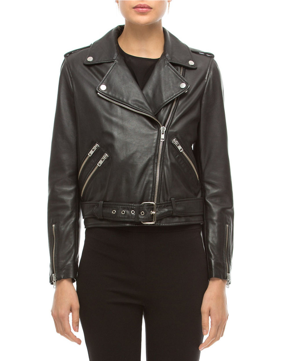 Women S Walter Baker Jackets From 50 Lyst Walter Baker Allison Leather Long Sleeve Moto Jacket Lyst