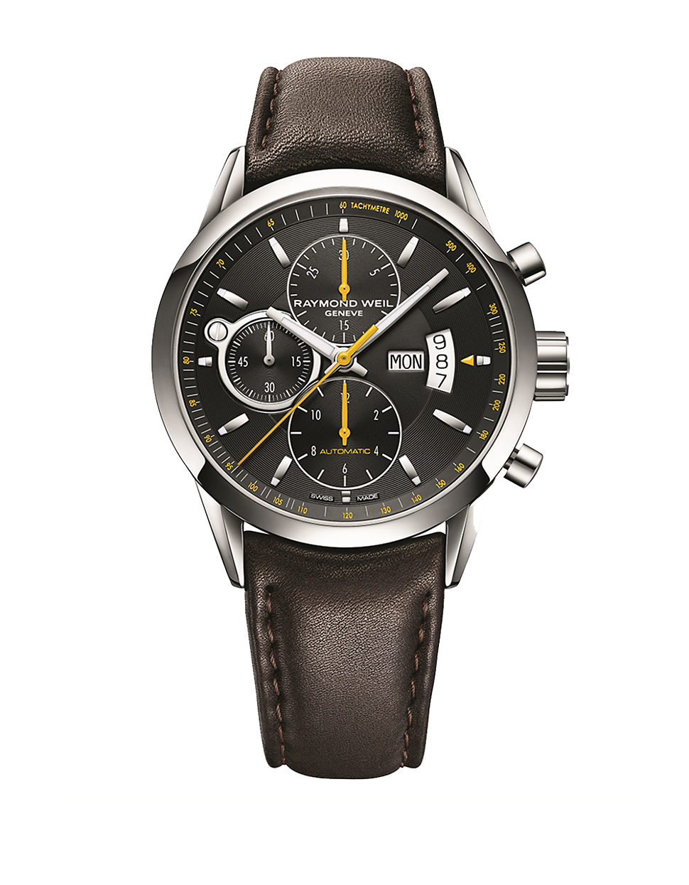 Raymond weil Freelancer Automatic Chronograph Stainless Steel Leather