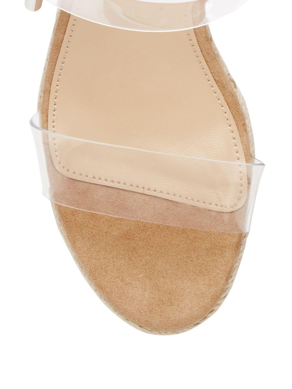 steve madden splash translucent platform wedge espadrilles