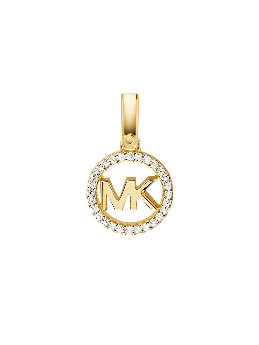 Lyst - Michael Kors Custom Kors 14k Gold-plated Sterling Silver Logo ...