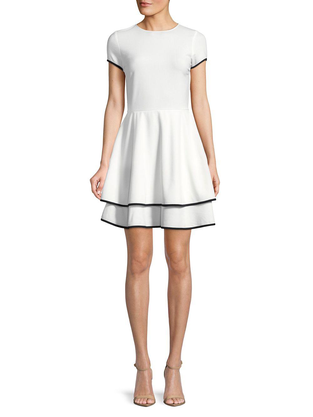 Lyst Lord Taylor Tiered Teacup Dress In White Gallery