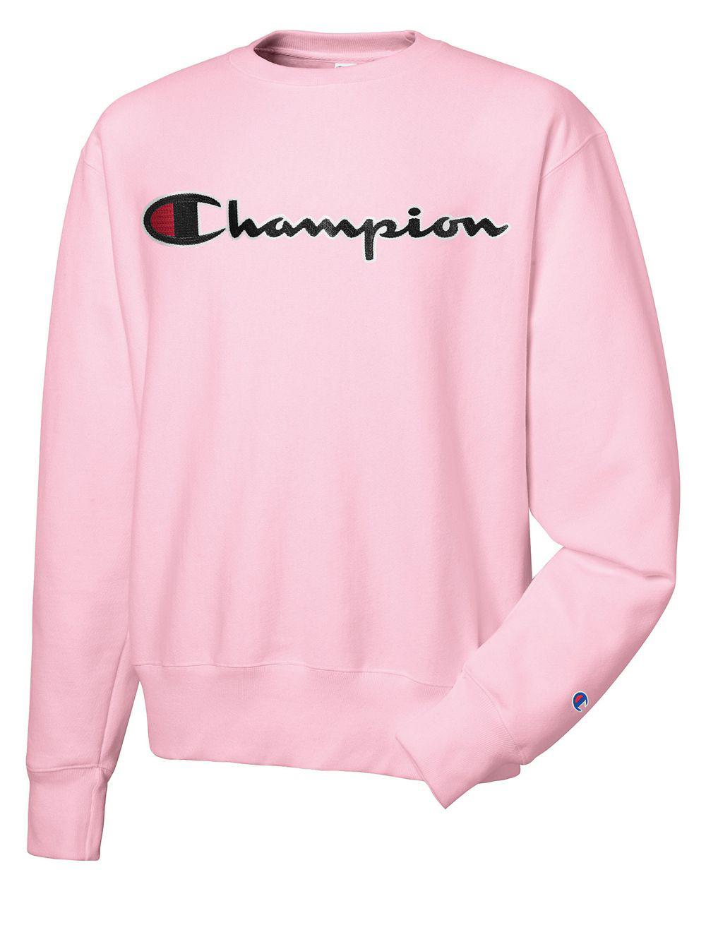 pink candy champion sweatshirt