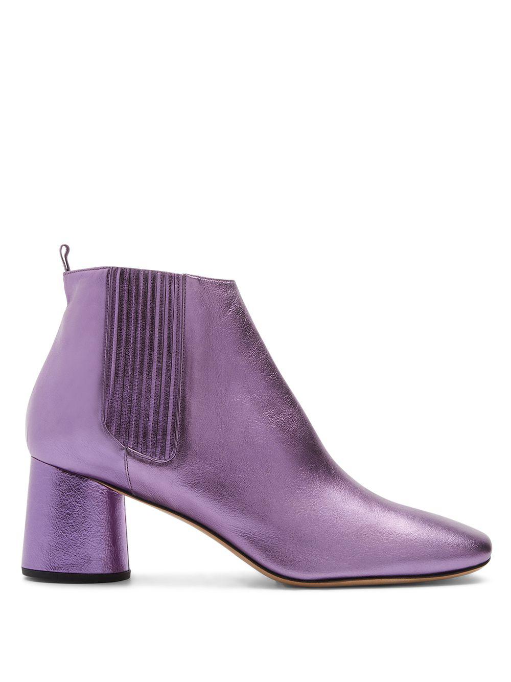 metallic chelsea boots