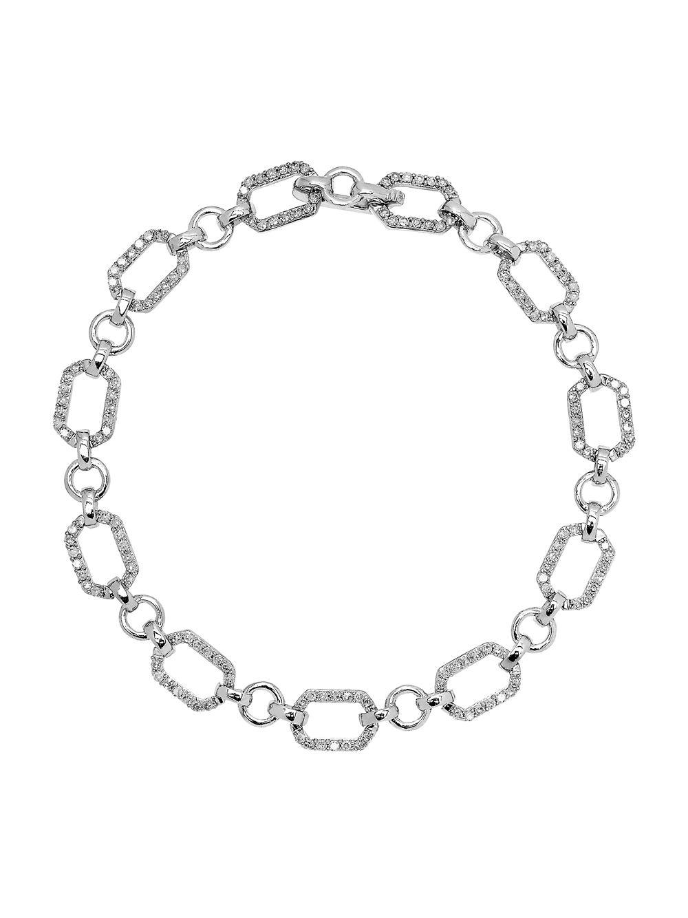 Lyst Lord Taylor Diamond And 14k White Gold Linked Bracelet In Lord Taylor Women S Metallic Diamond And 14k White Gold Linked Bracelet