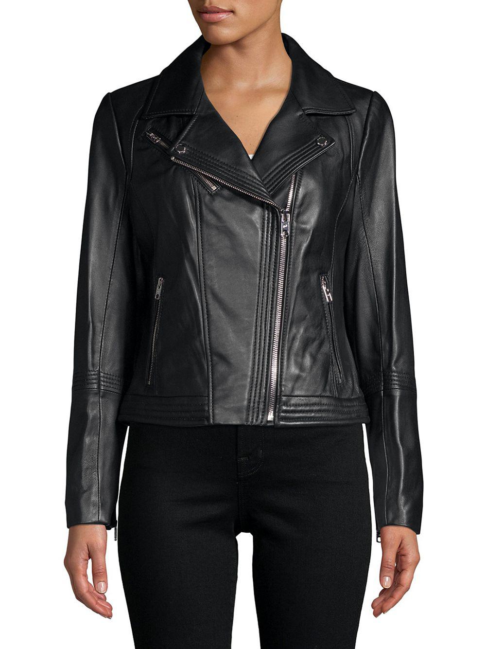 Michael Kors Asymmetric Moto Jacket In Black Lyst Michael Kors Women S Black Asymmetric Moto Jacket