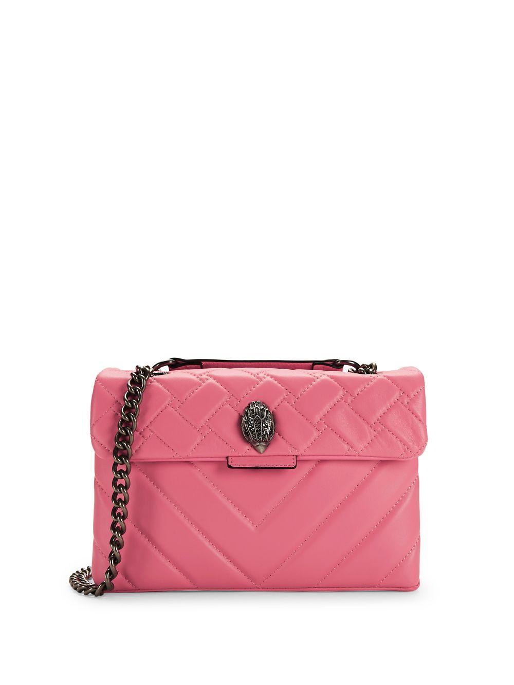 Kurt Geiger Kensington Leather Shoulder Bag in Pink Lyst