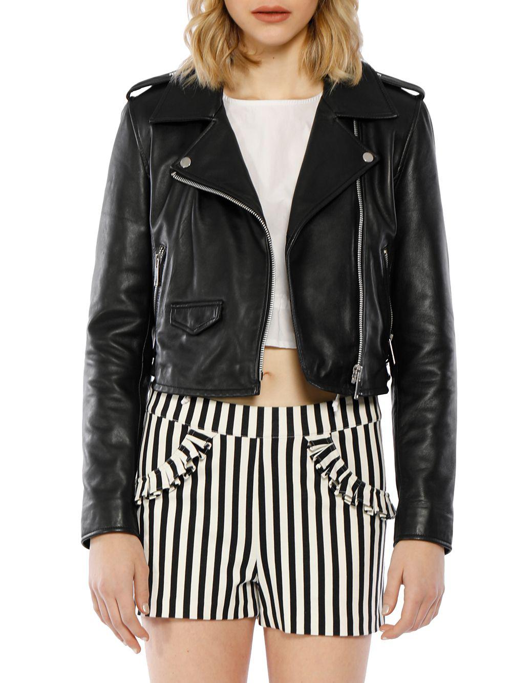 Walter Baker Liz Leather Moto Jacket In Black Lyst Gallery