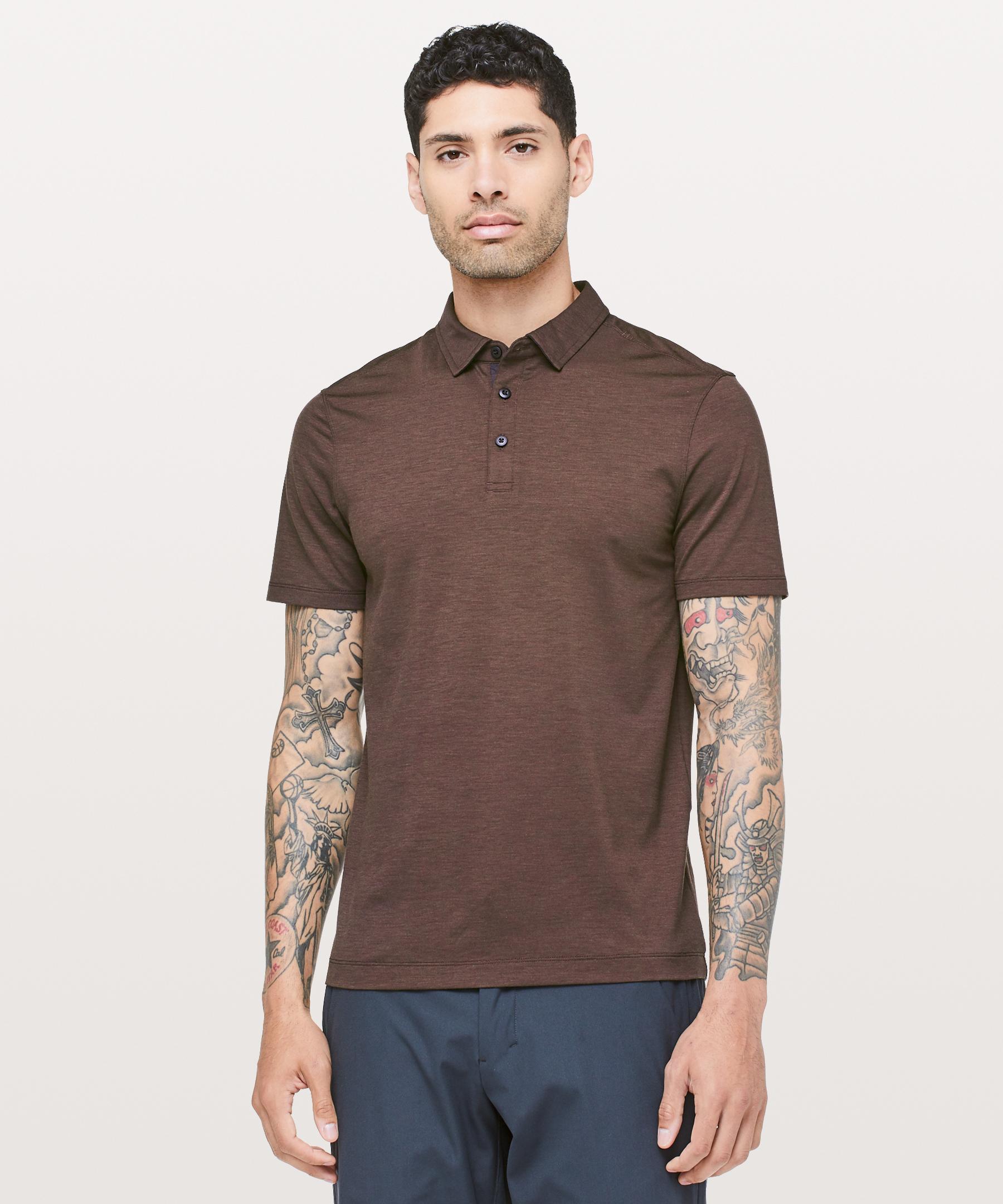 lululemon athletica Evolution Polo in Brown for Men - Lyst