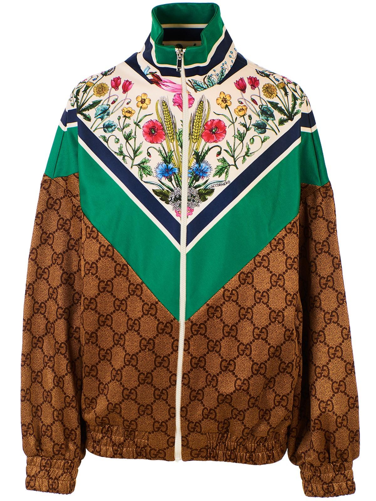 Gucci GG Supreme Track Jacket in Natural - Lyst